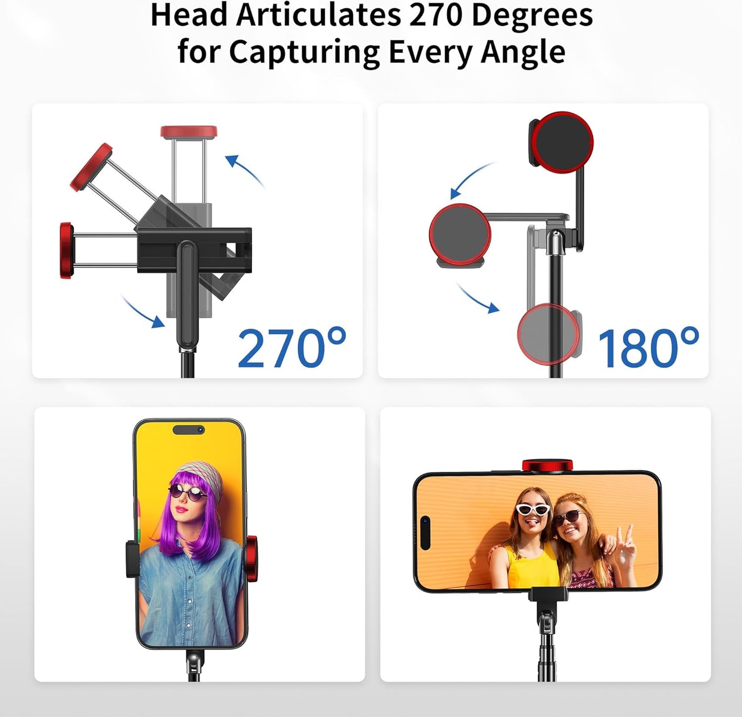 Selfie stick with bluetooth