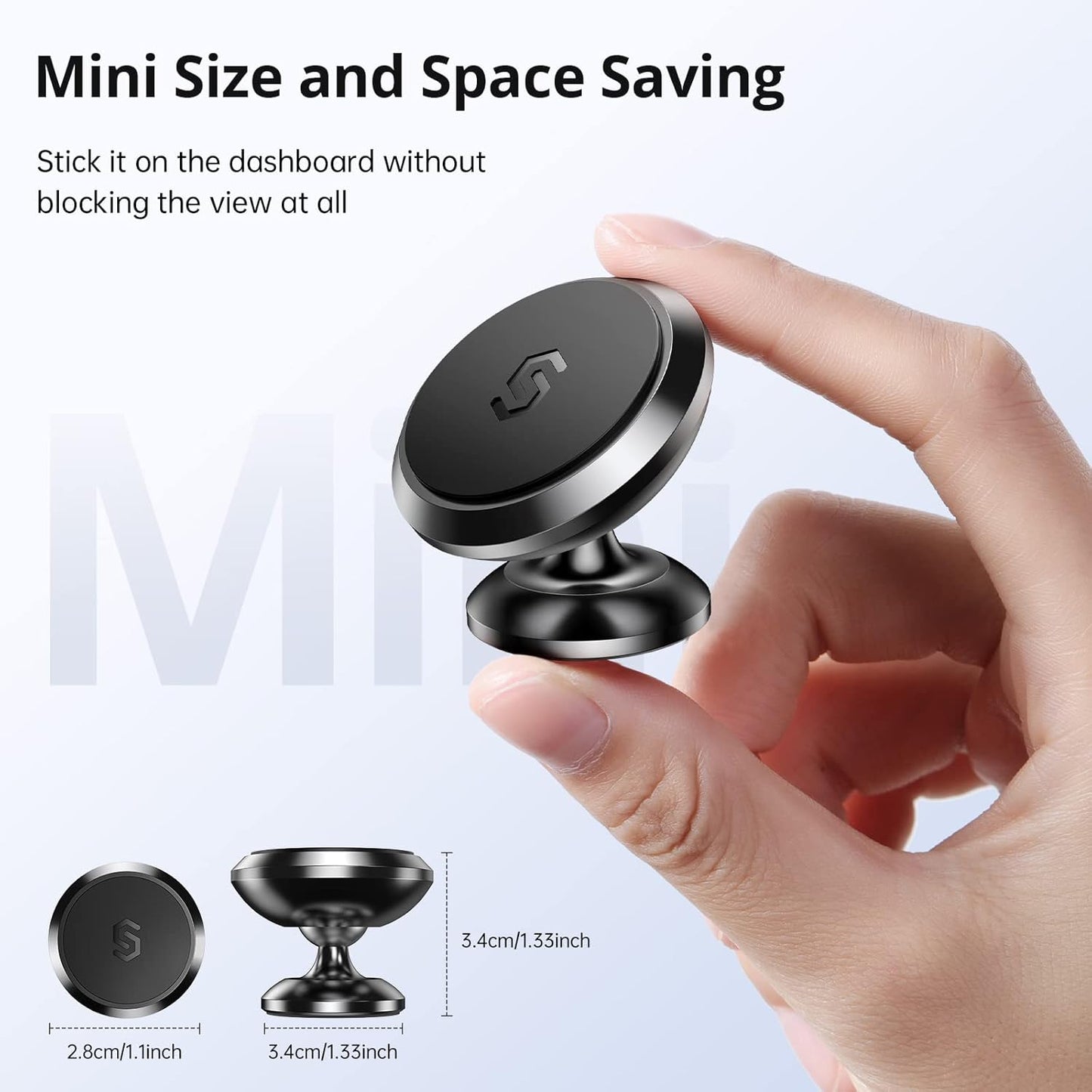 Dashboard magnetic phone holder
