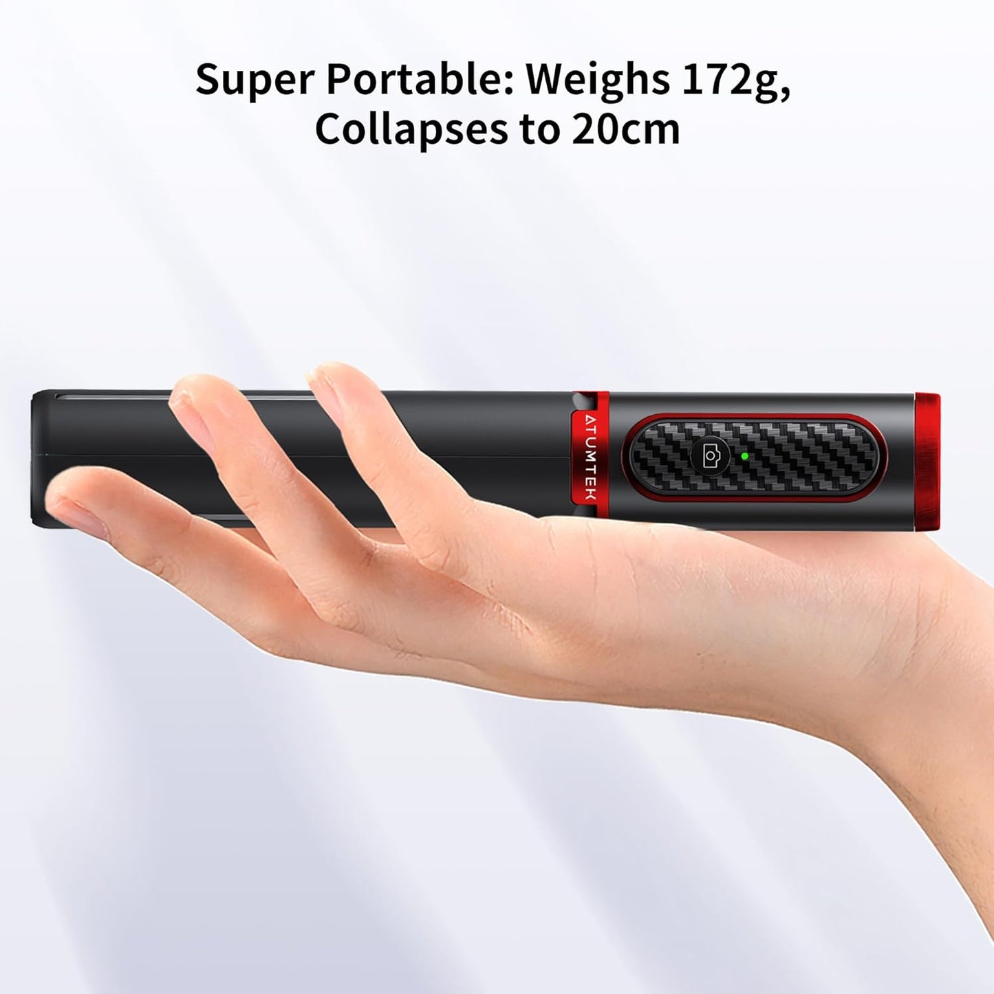 Selfie stick with bluetooth